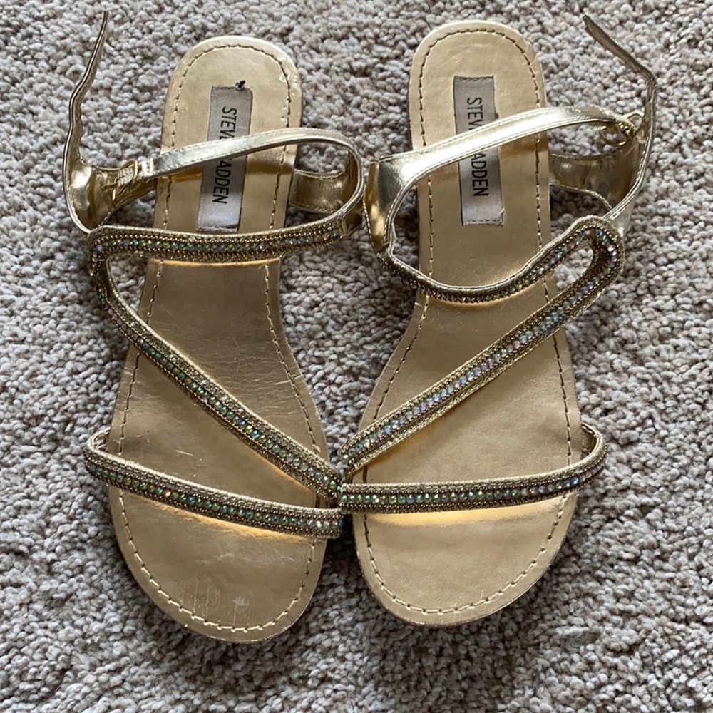 Steve Madden gold strapped sandals
